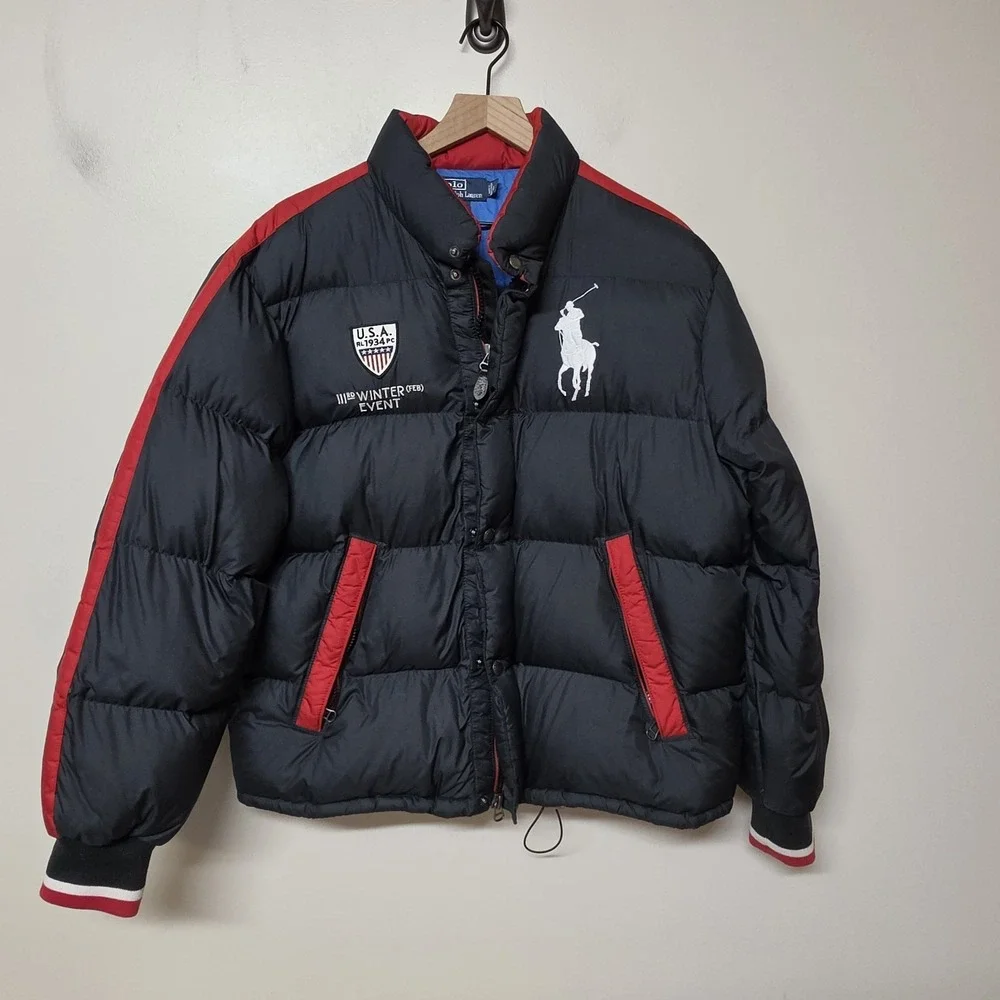 2010 Winter Polo Ralph Lauren Team USA Opening Ceremony Down Puffer Coat L Read